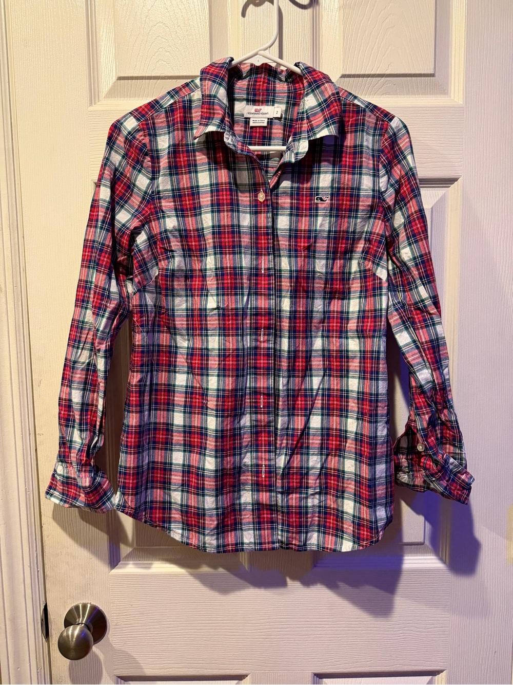 Vineyard Vines Plaid Button Up Shirt Women’s Size 2